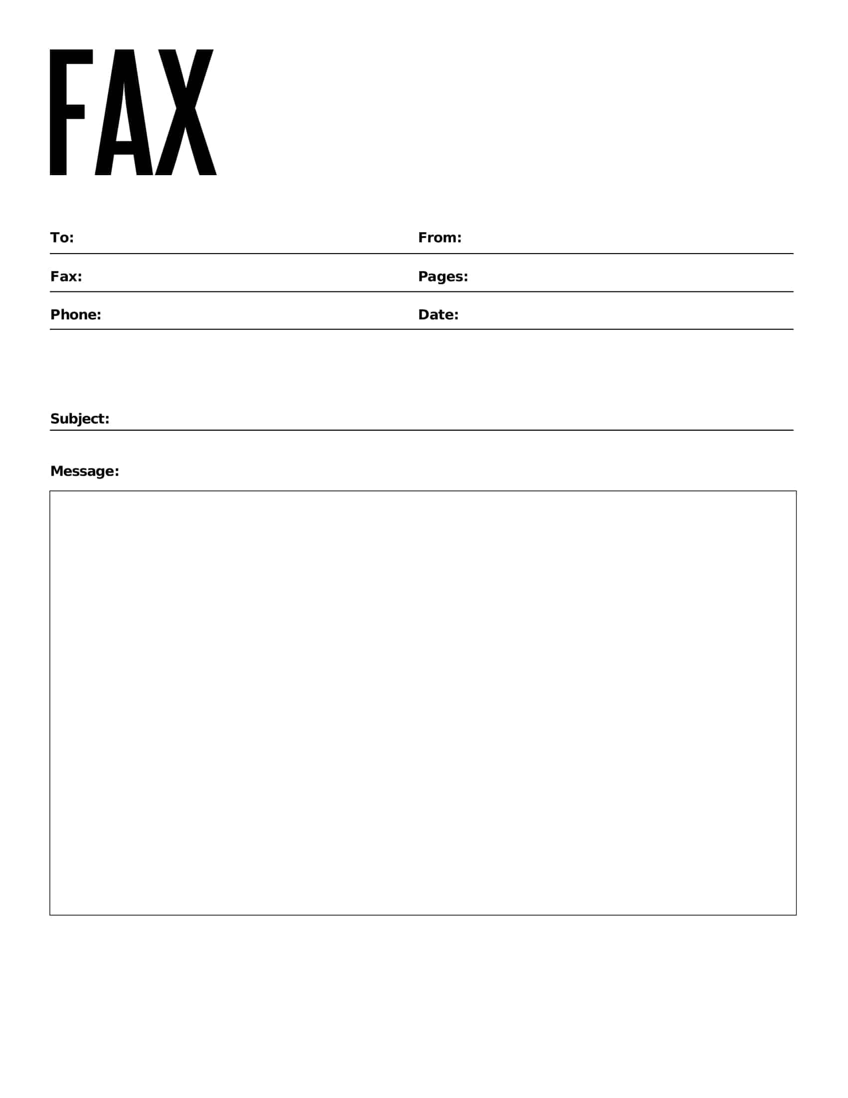Free Printable Fax Cover Sheet Templates PDF Word Google Docs 