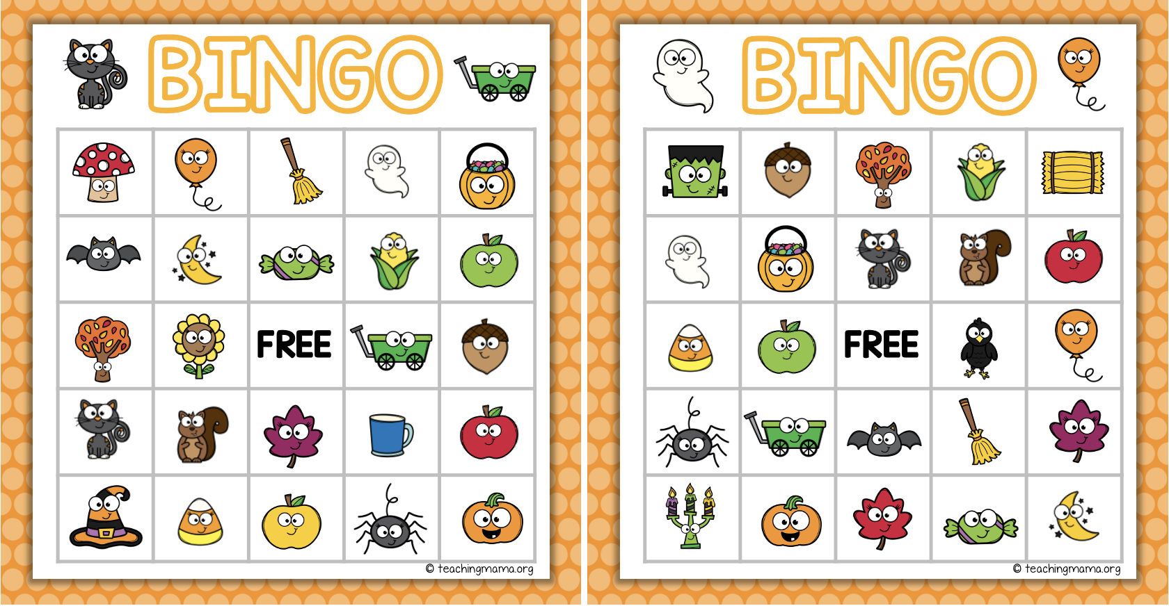 Free Printable Halloween Bingo Game Teaching Mama Free Printable Halloween Bingo Game Teaching Mama