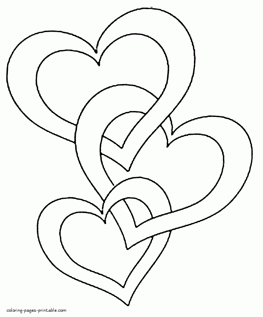 Free Printable Hearts Coloring Pages Printable Party Favors Free Printable Hearts Coloring Pages Printable Party Favors