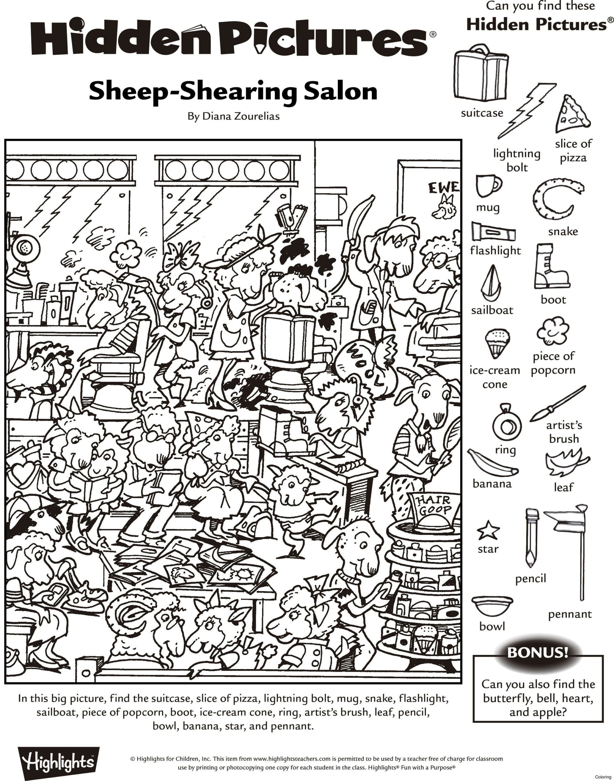 Free Printable Hidden Picture Puzzles For Kids Worksheets Library