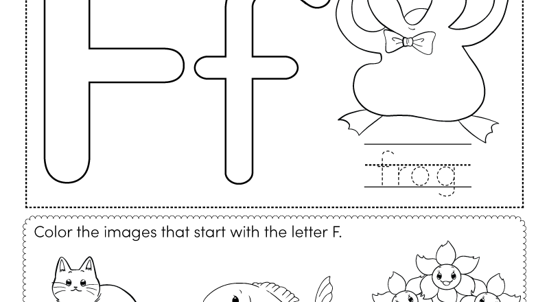 Free Printable Letter F Coloring Worksheet