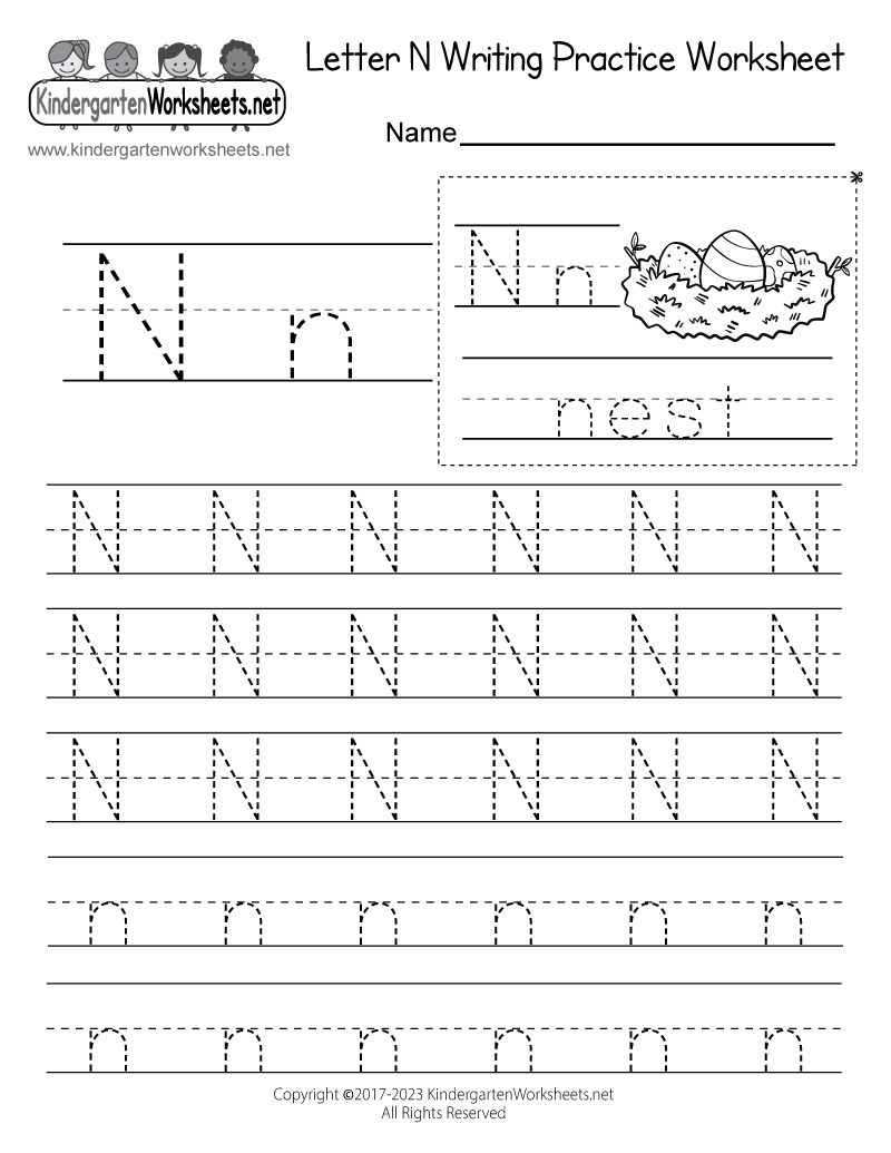 letter n worksheet letter n worksheet