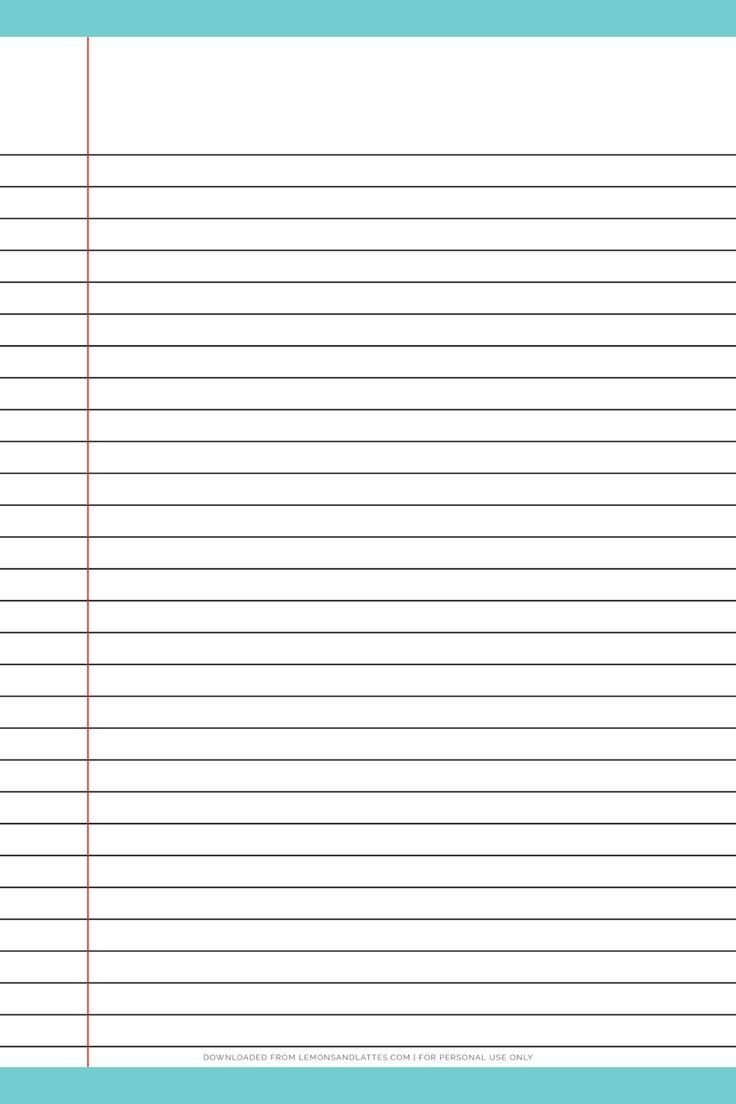 lined sheets of paper printable