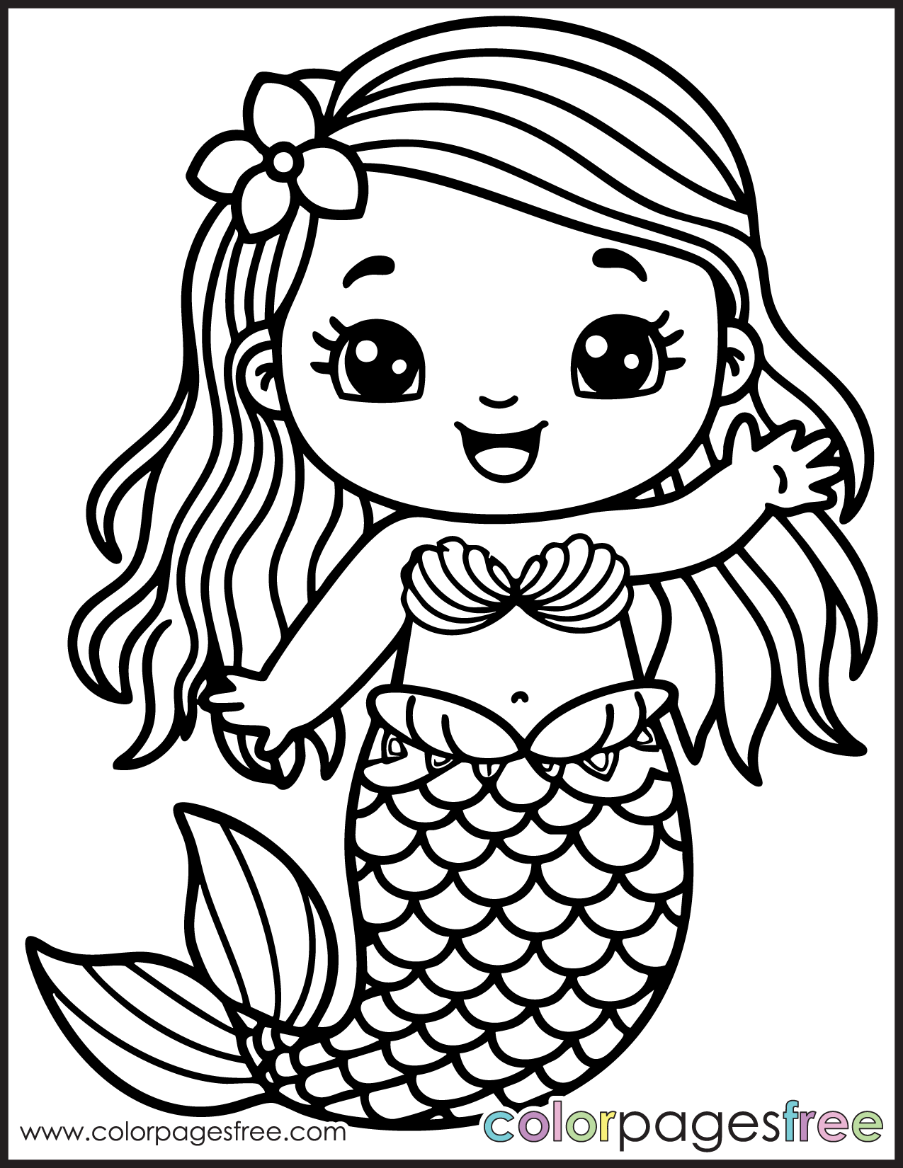 printable mermaid colouring pages