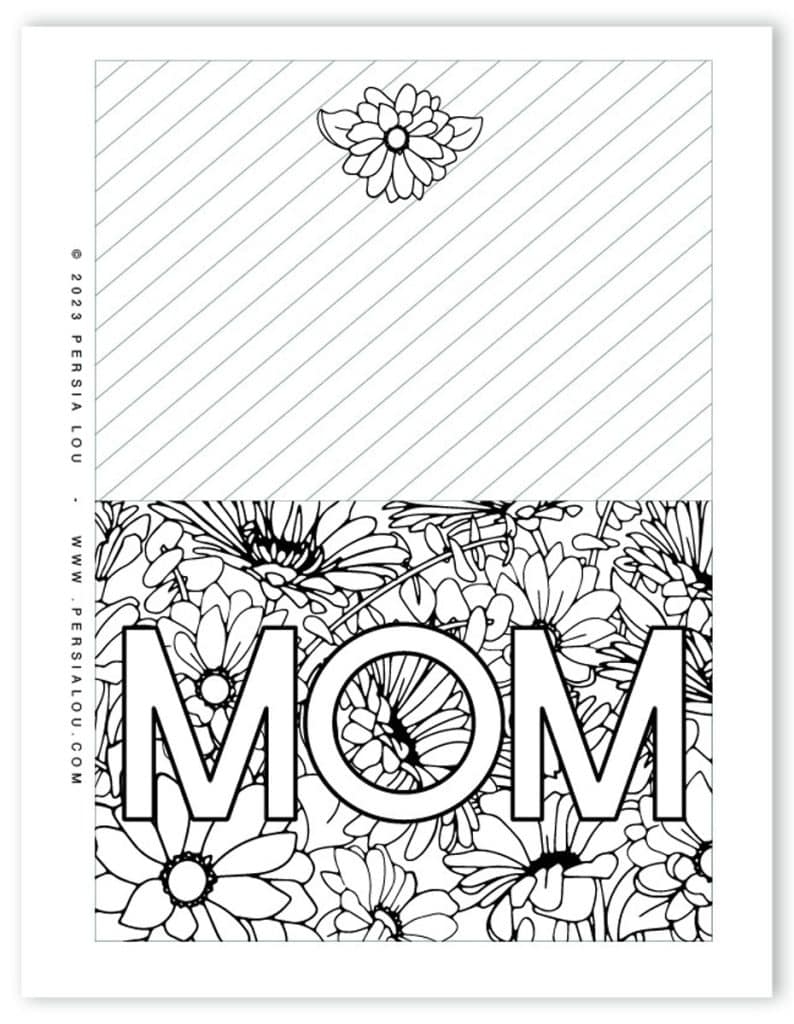 Free Printable Mother s Day Cards To Color Free Printable Mother s Day Cards To Color
