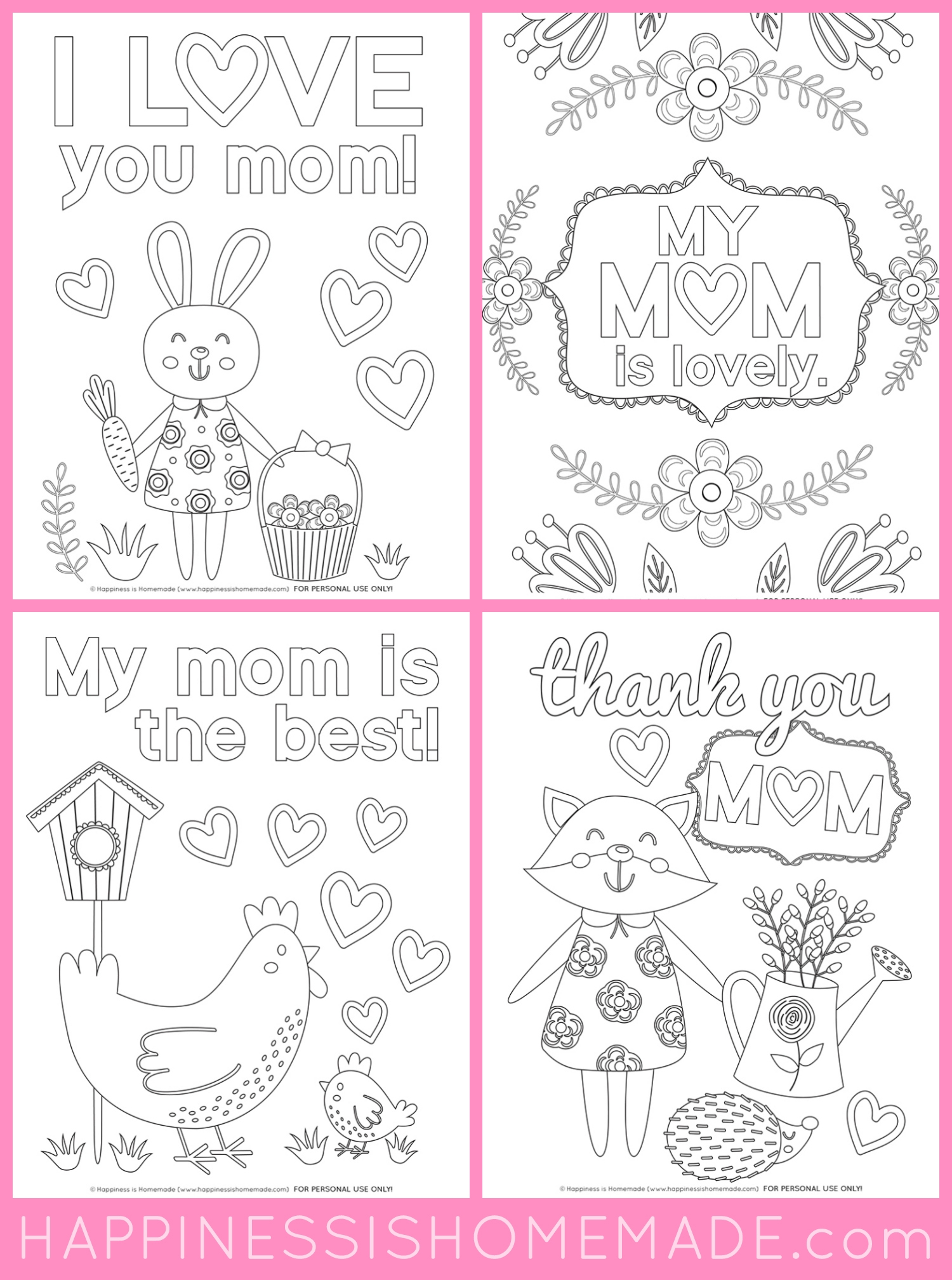 Free Printable Mother s Day Coloring Pages Happiness Is Homemade Free Printable Mother s Day Coloring Pages Happiness Is Homemade
