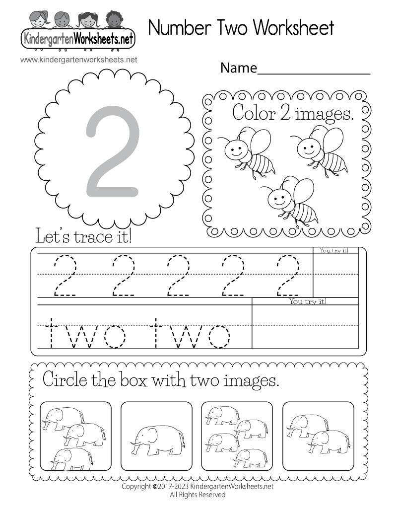 Free Printable Number Two Worksheet Free Printable Number Two Worksheet