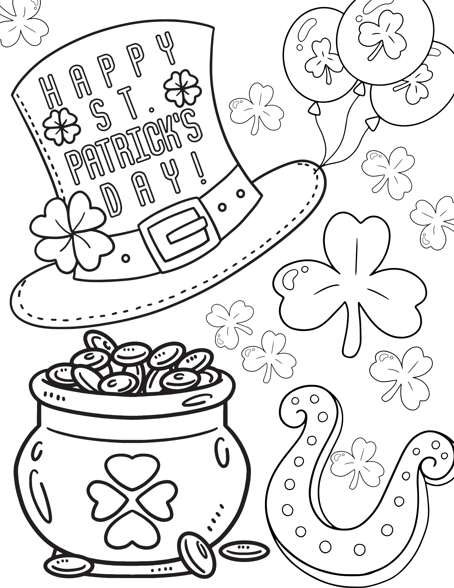 Free Printable St Patrick s Day Coloring Pages For Kids And Adults Free Printable St Patrick s Day Coloring Pages For Kids And Adults