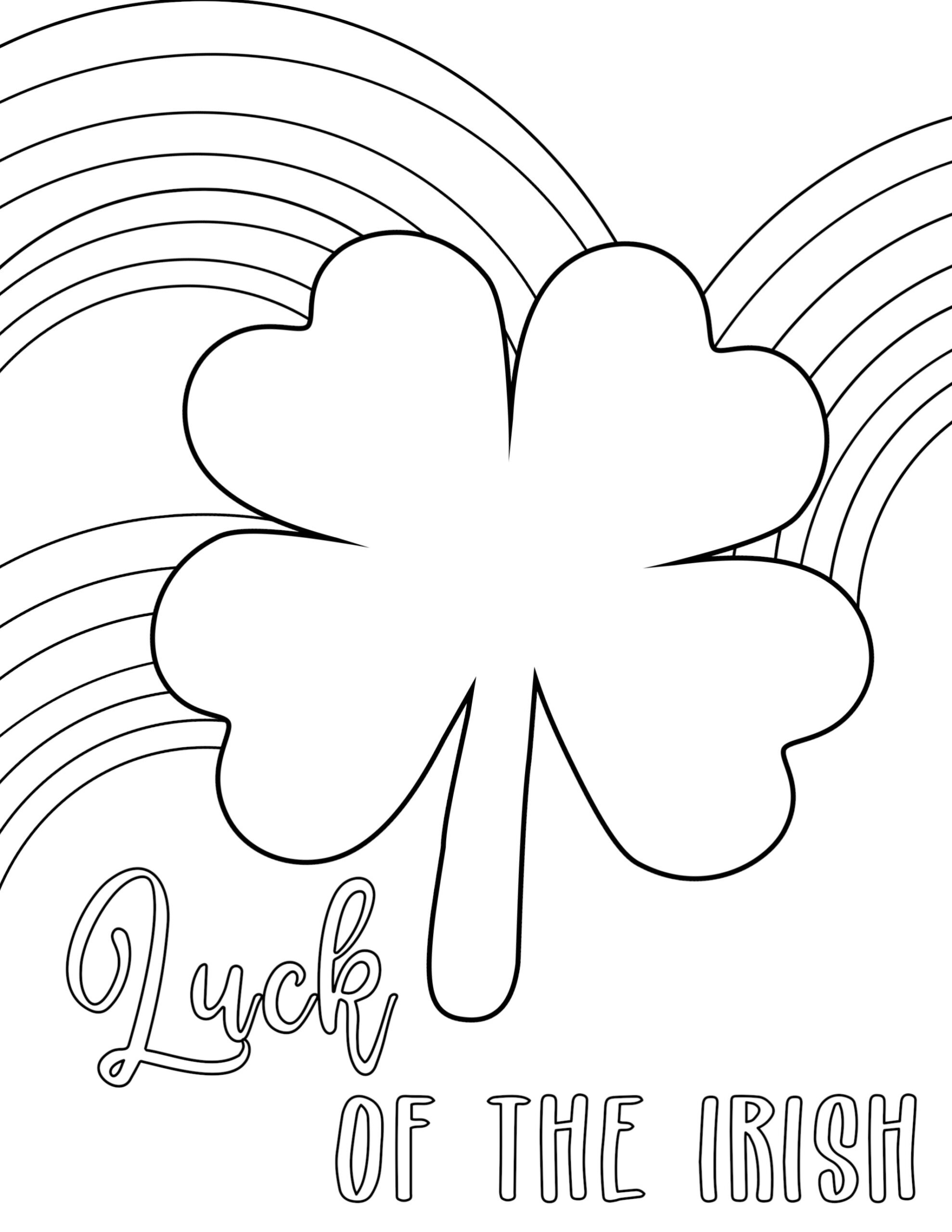 shamrock coloring page
