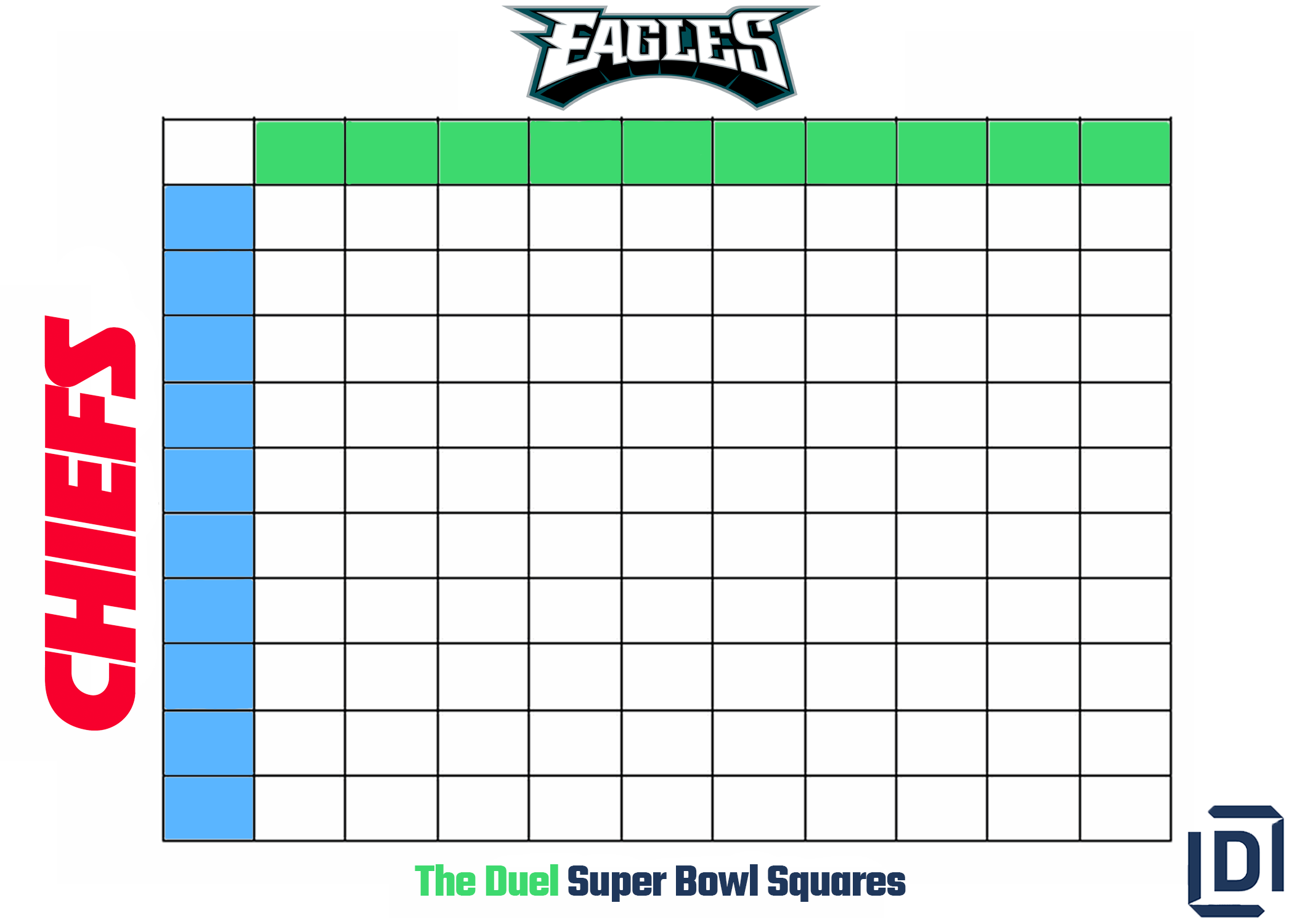 Free Printable Super Bowl Squares Game 2023 For Chiefs Vs Eagles FanDuel Research
