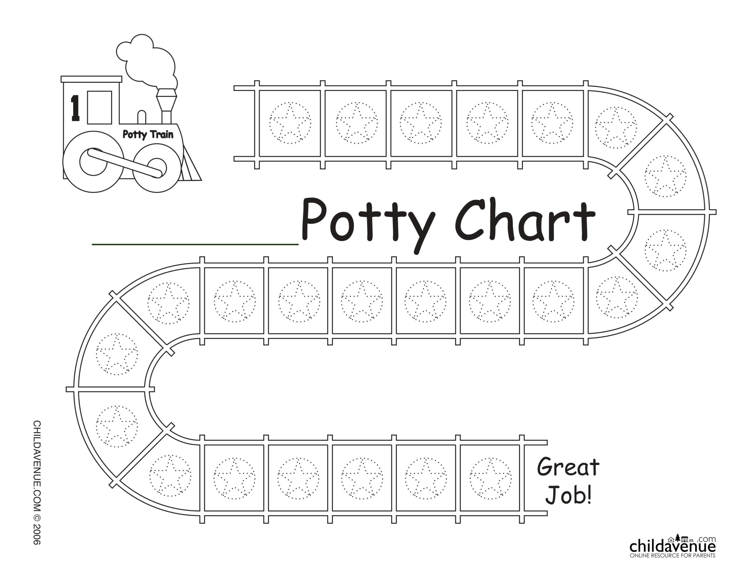 potty training chart printable