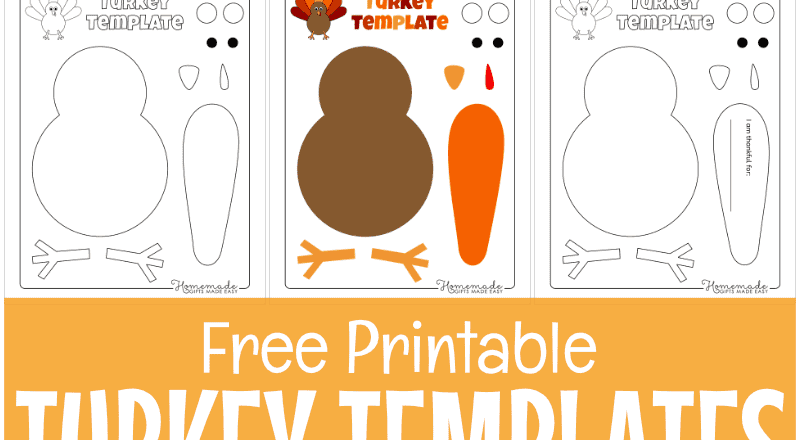 Free Printable Turkey Template For Thanksgiving Crafts