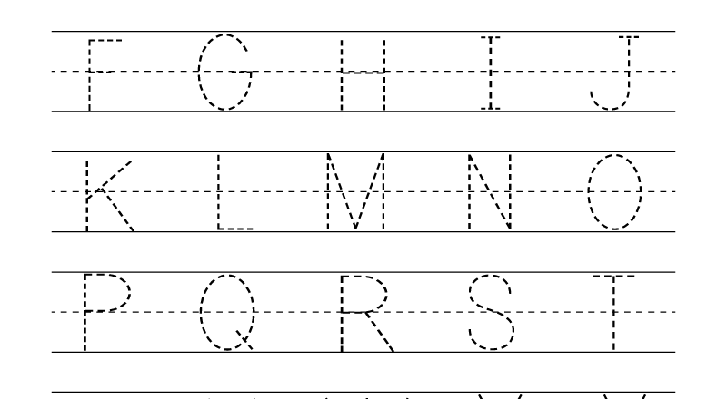 Free Printable Uppercase Alphabet Letters Tracing Worksheet