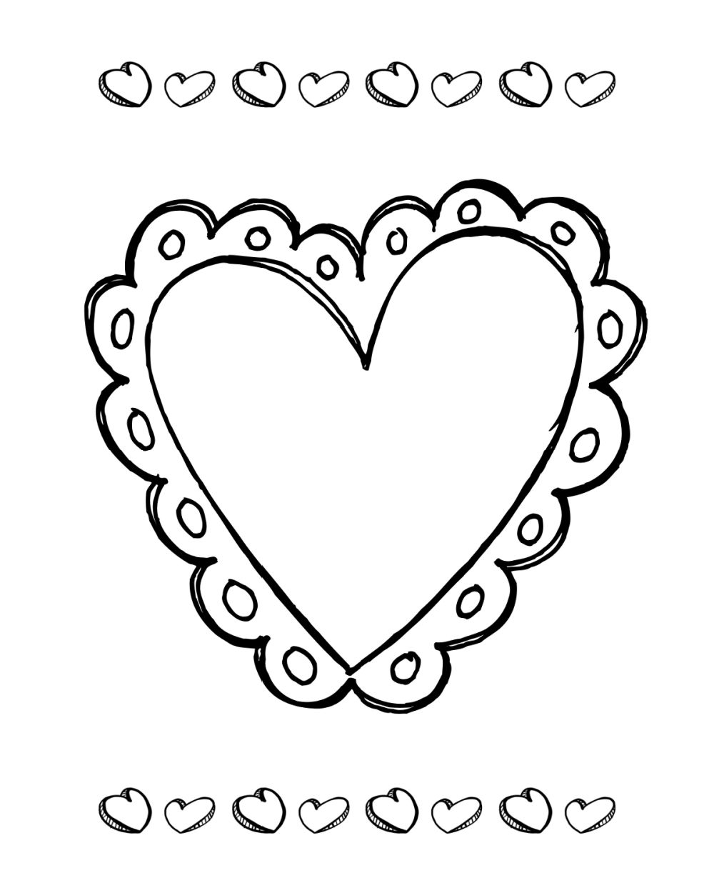 printable coloring valentine