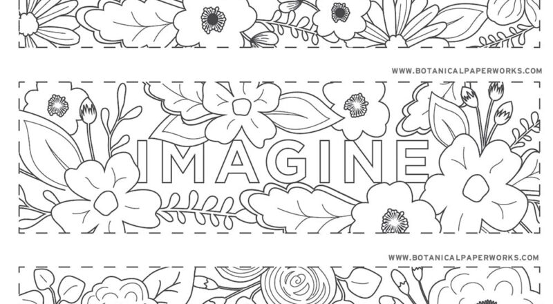 Free Printables Read Grow Coloring Bookmarks For Back to School Botanical PaperWorks