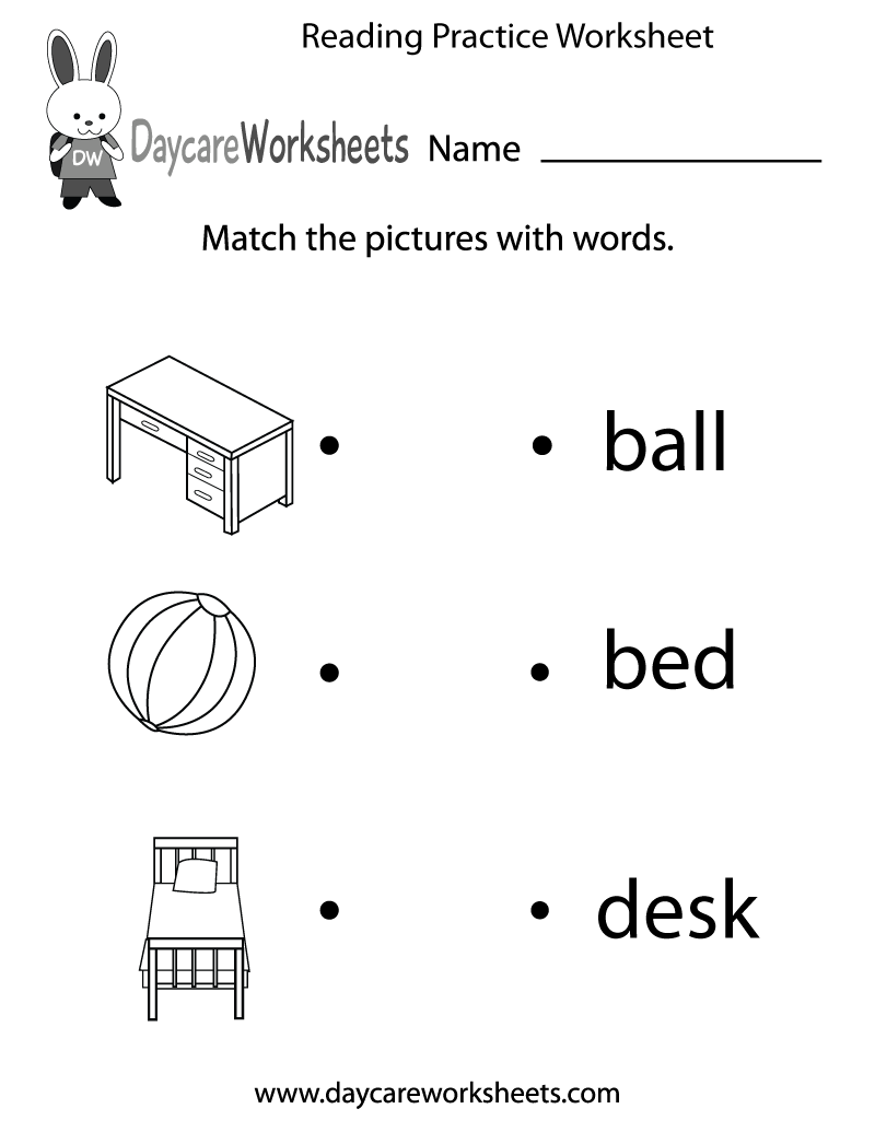 reading practice for kindergarten worksheets