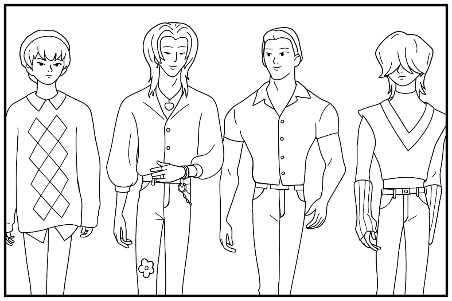 saja boys coloring page printable