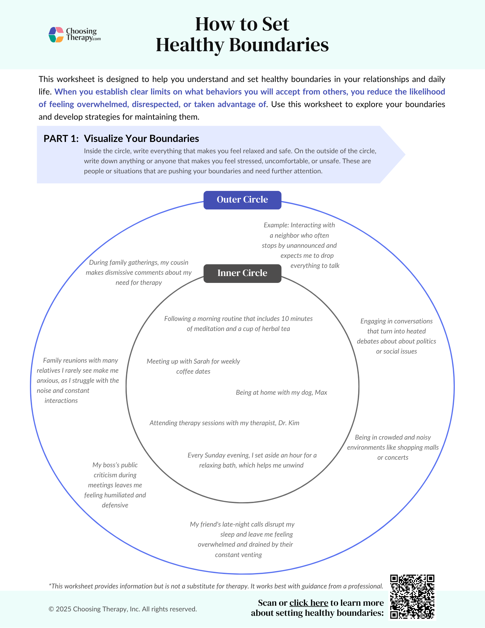 Free Setting Boundaries Worksheet PDF Download ChoosingTherapy
