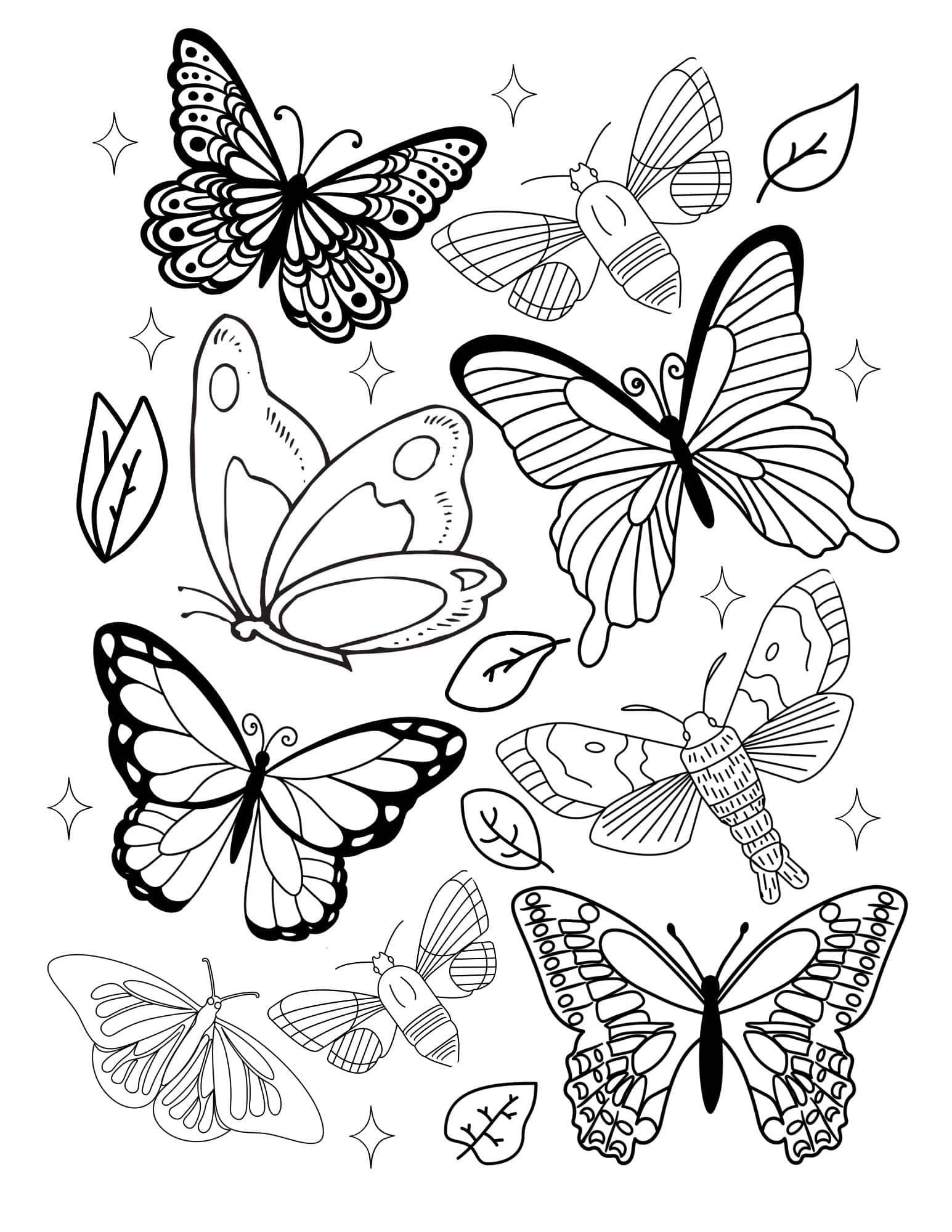 butterfly coloring pages printable