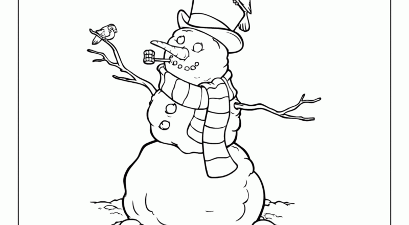 Free Snowman Coloring Pages ABCmouse