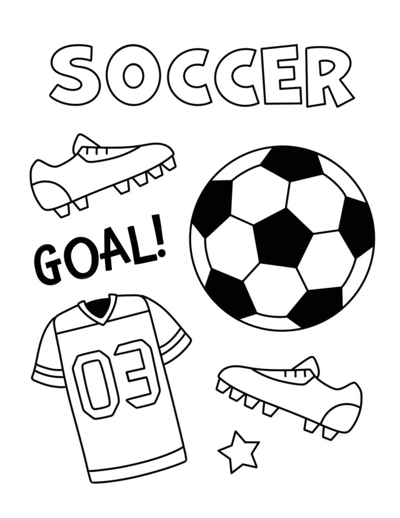 Free Sports Coloring Pages For Kids The Hollydog Blog