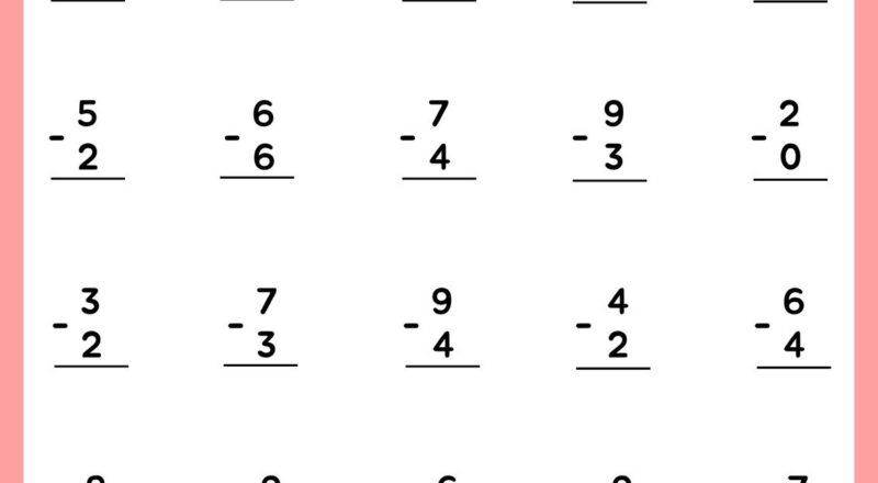 Free Subtraction Worksheet Templates To Edit And Print Canva