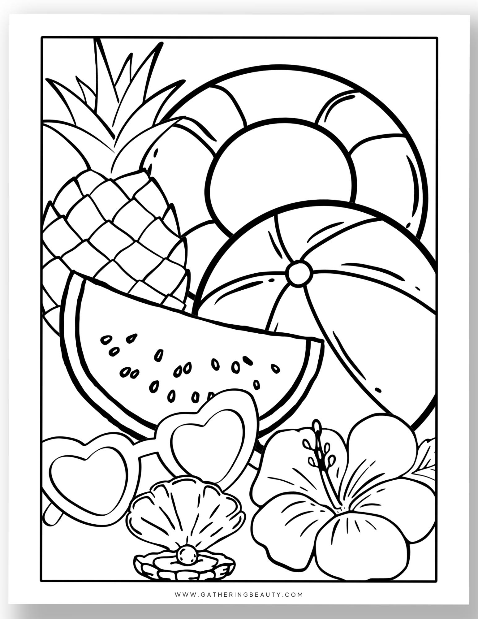 Free Summer Colouring Pages For Adults And Kids Gathering Beauty