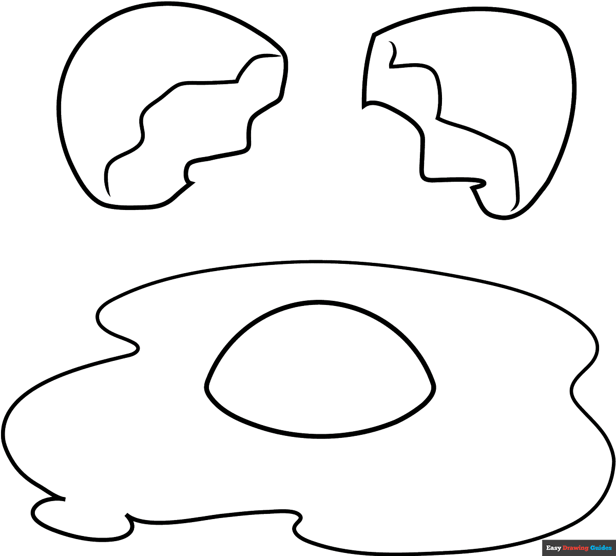 Fried Egg Coloring Page Easy Drawing Guides Fried Egg Coloring Page Easy Drawing Guides