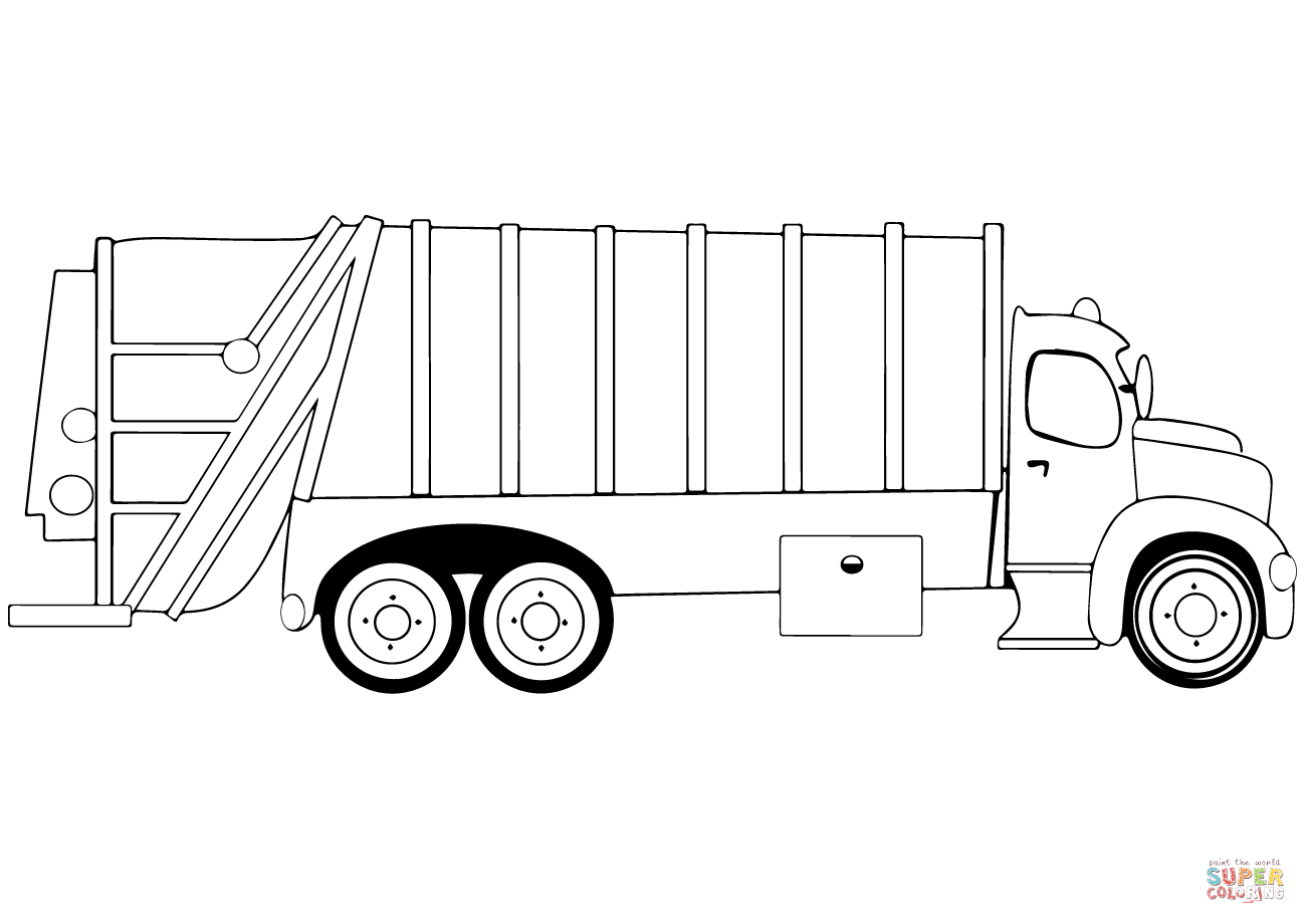 Garbage Truck 10 Free Printable Coloring Pages
