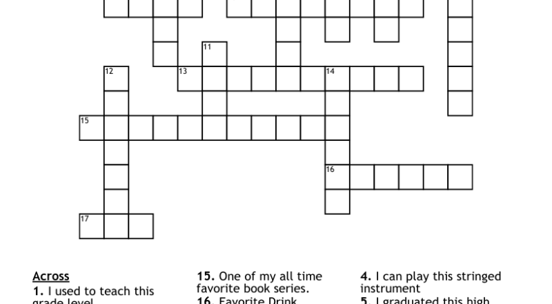 Getting To Know You Crossword WordMint