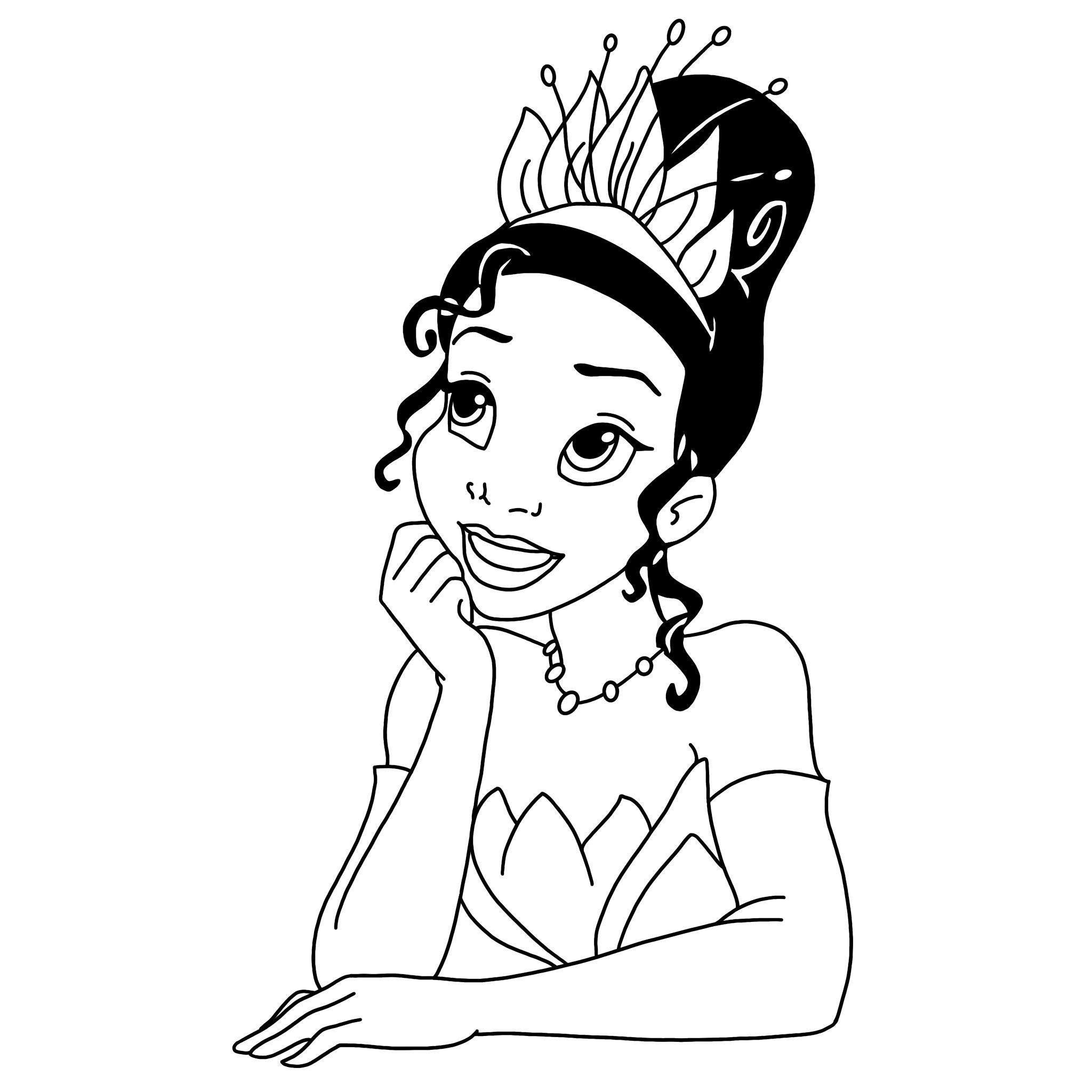 princess and the frog coloring pages