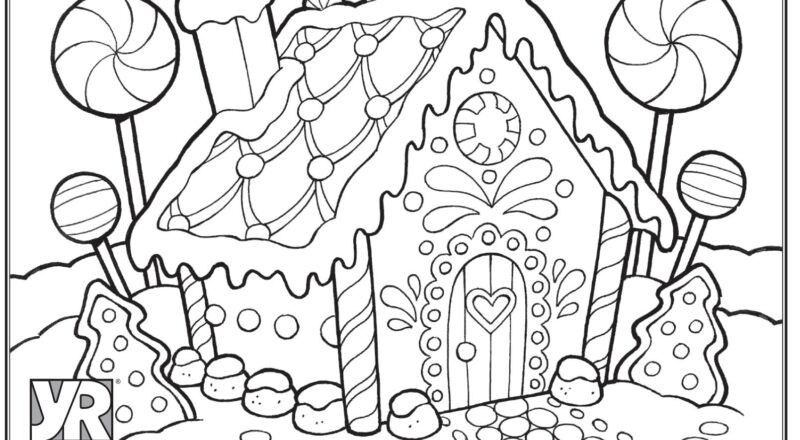Gingerbread House Coloring Page Young Rembrandts Shop