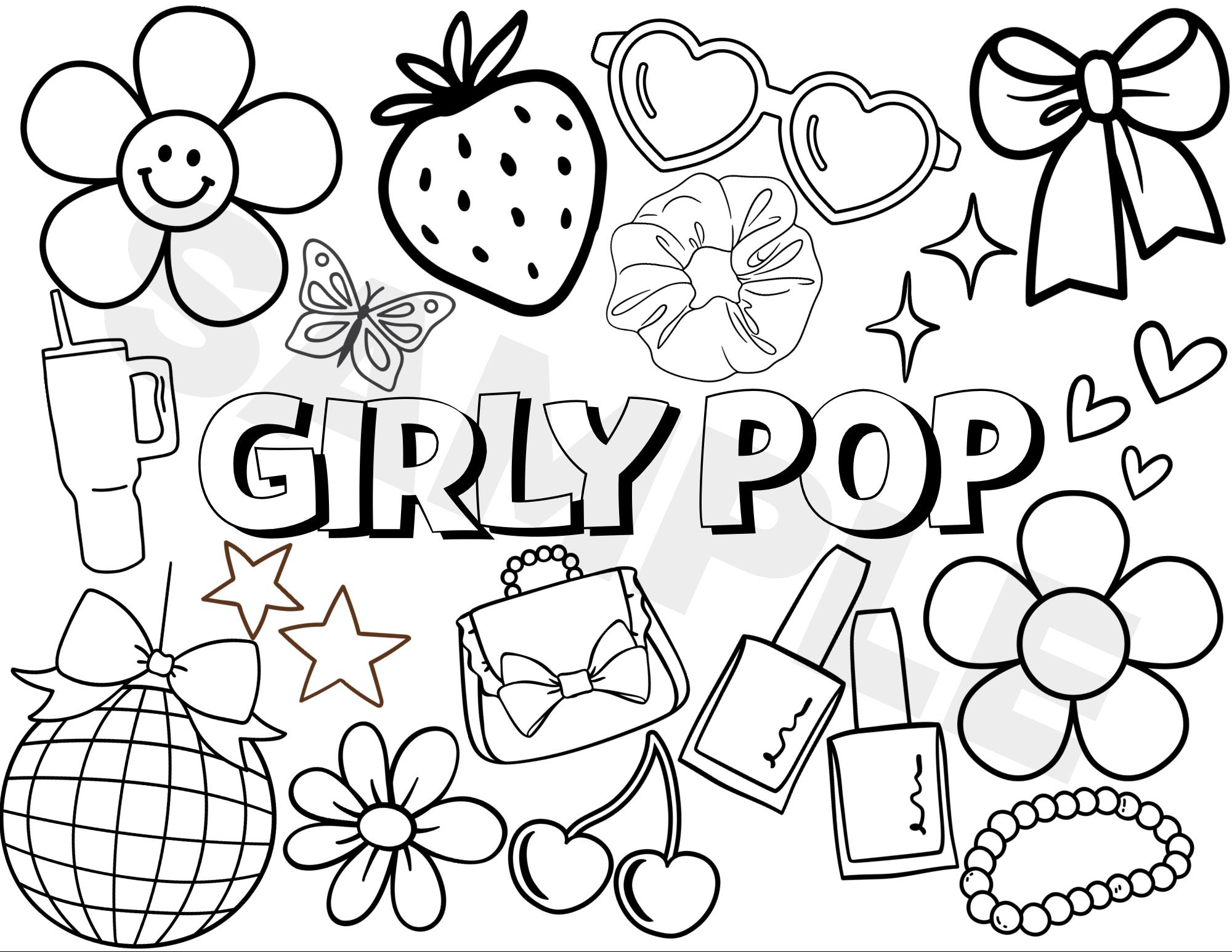 Girly Pop Aesthetic Coloring Page Printable Art Etsy Girly Pop Aesthetic Coloring Page Printable Art Etsy