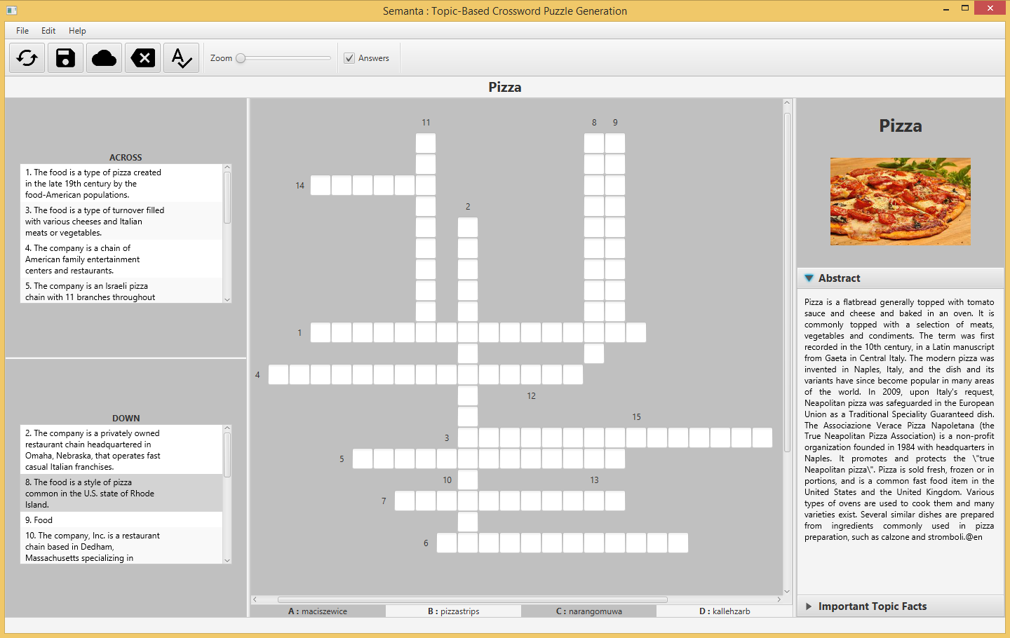 GitHub Kristiankolthoff Semanta Topic Based Automatic Crossword Puzzle Generator By Exploiting Multiple RDF Datasets GitHub Kristiankolthoff Semanta Topic Based Automatic Crossword Puzzle Generator By Exploiting Multiple RDF Datasets