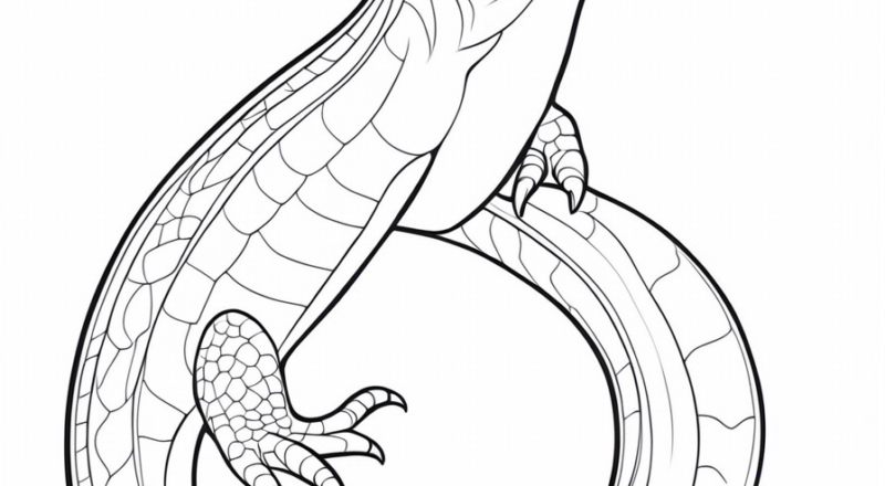 Glass Lizard Coloring Page