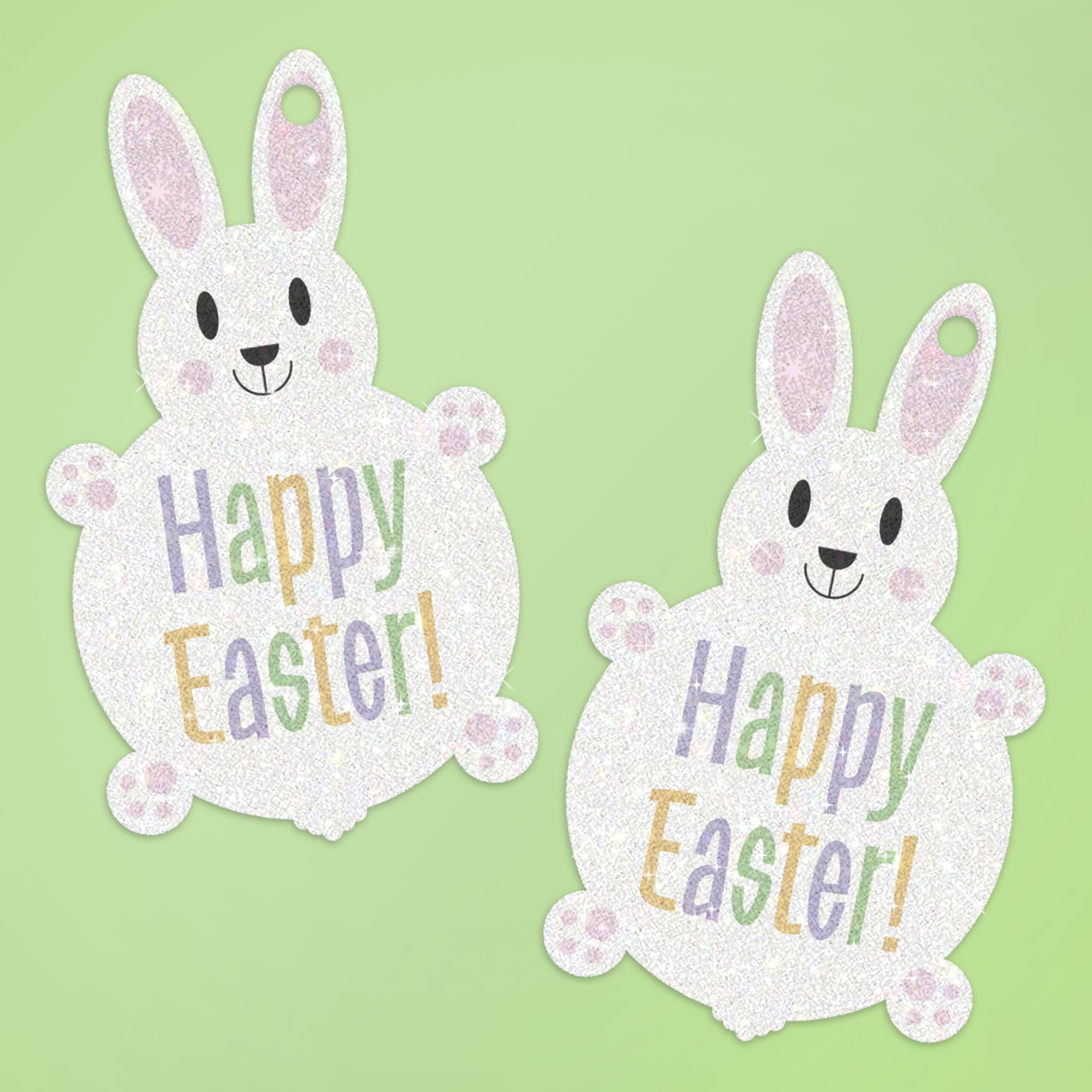 Glitter Easter Bunny Tag Free Printable Download Glitter Easter Bunny Tag Free Printable Download