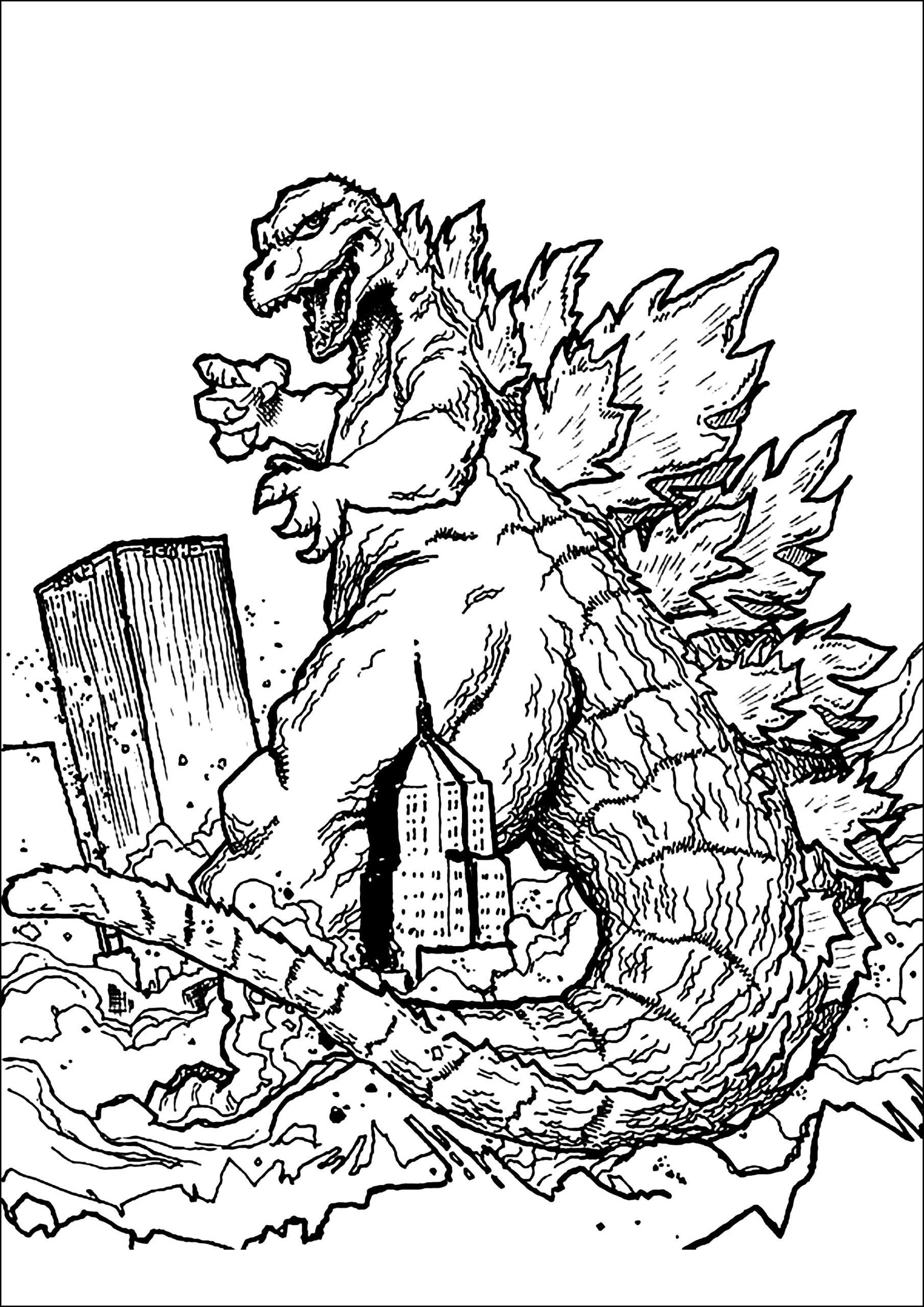 godzilla coloring page godzilla coloring page