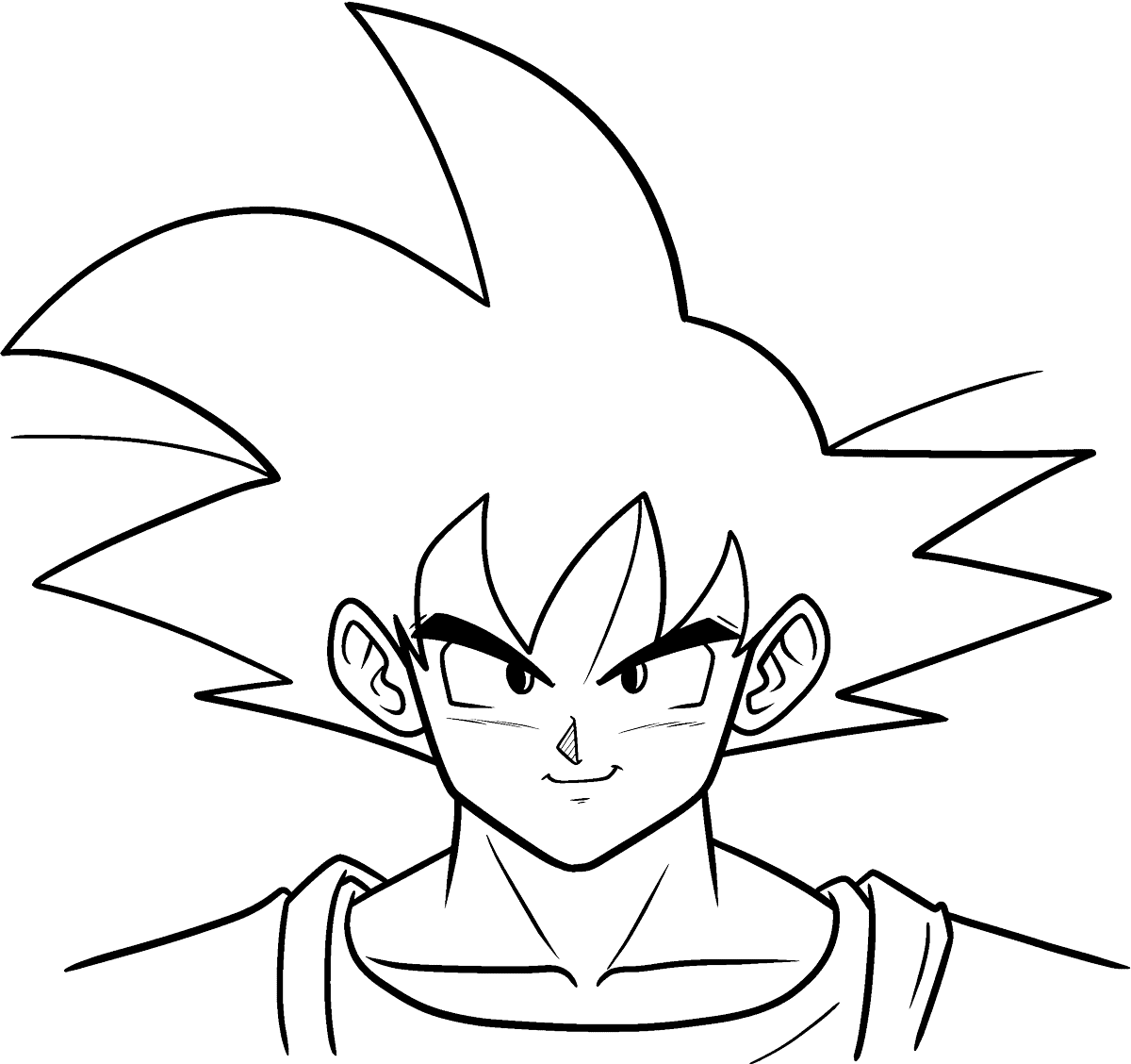 Goku Coloring Page Easy Drawing Guides Goku Coloring Page Easy Drawing Guides