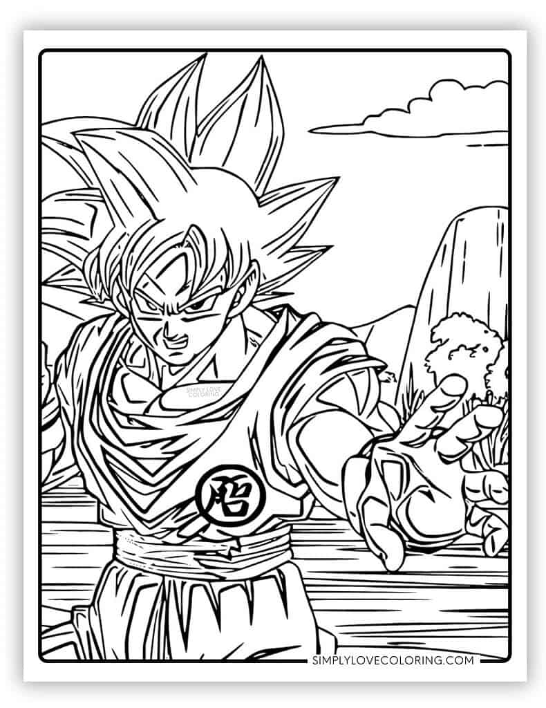 Goku Coloring Pages Free PDF Printable Simply Love Coloring Goku Coloring Pages Free PDF Printable Simply Love Coloring