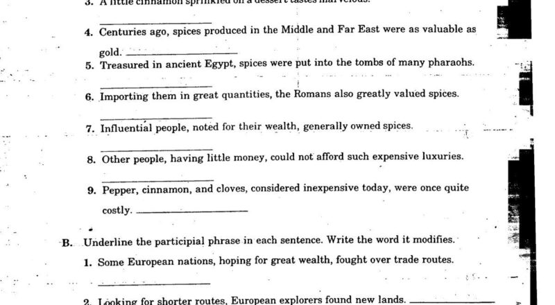 GRAMMAR Participial Phrases Practice Mabry Middle School