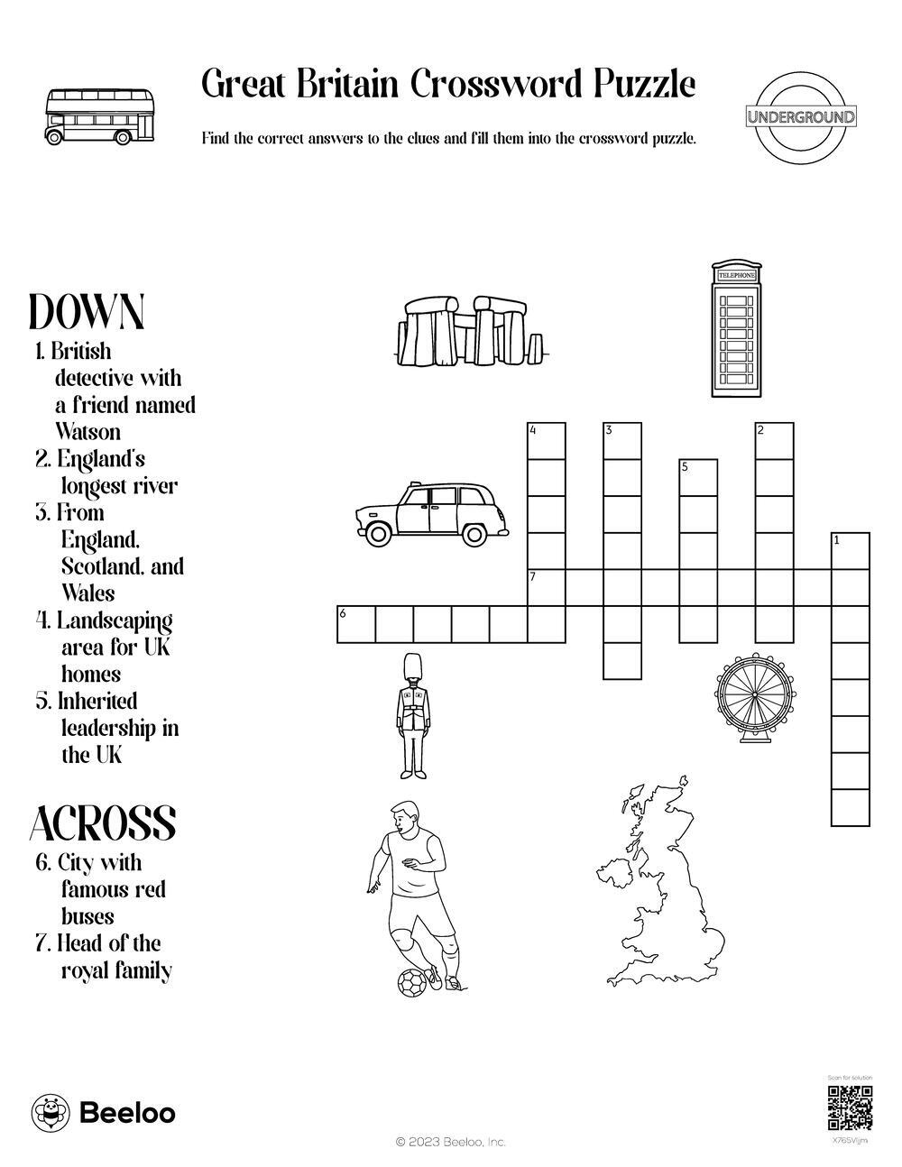 Great Britain Crossword Puzzle Beeloo Printable Crafts And Activities For Kids Great Britain Crossword Puzzle Beeloo Printable Crafts And Activities For Kids
