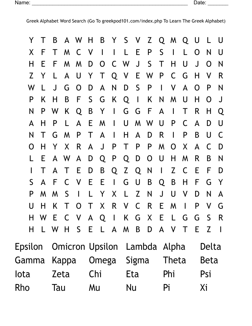 Greek Alphabet Word Search Go To Greekpod101 index php To Learn The Greek Alphabet WordMint