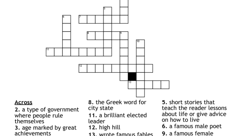 GREEK CROSSWORD WordMint