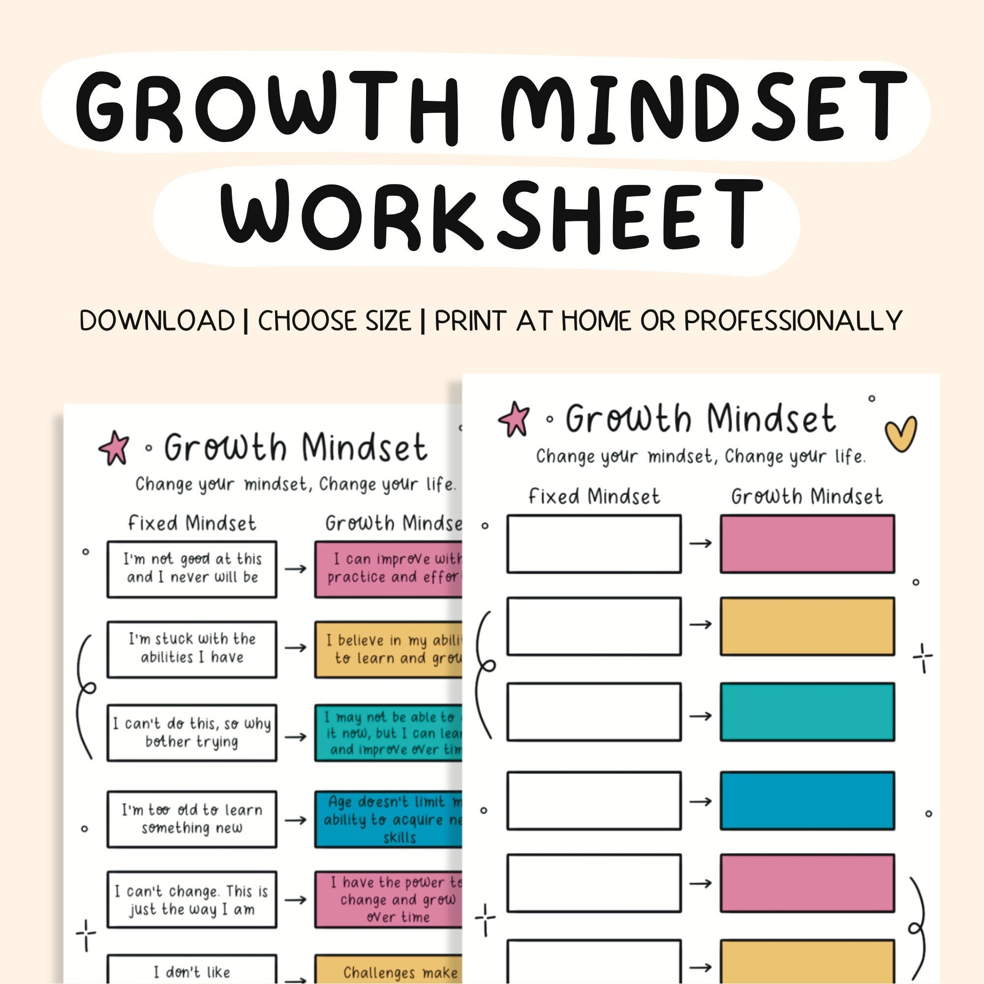 Growth Mindset Exercise Therapy Worksheet Positive Mindset Therapy Copying Skills Worksheets Poster Emotional Regulations Sheet Etsy Growth Mindset Exercise Therapy Worksheet Positive Mindset Therapy Copying Skills Worksheets Poster Emotional Regulations Sheet Etsy