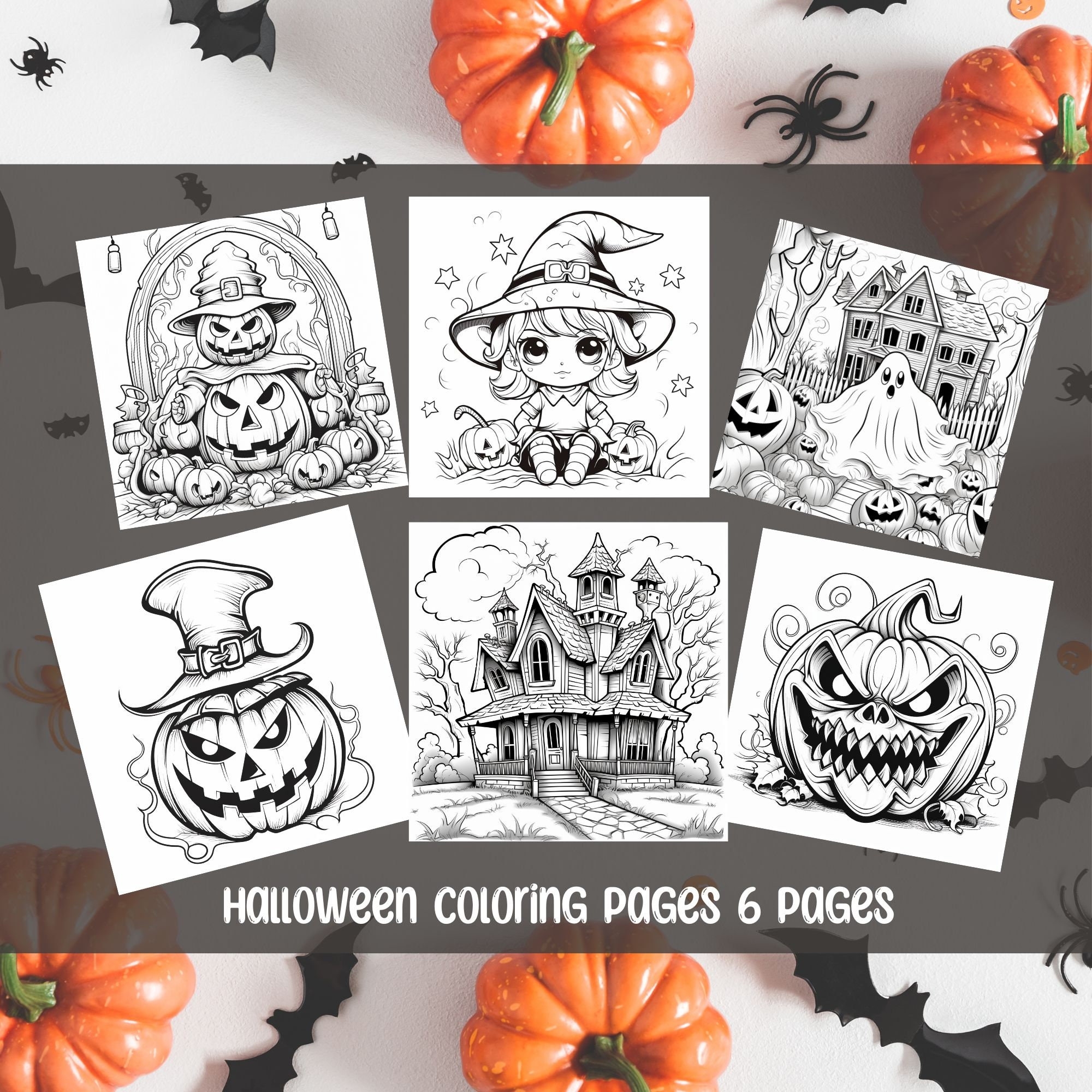 Halloween Coloring Pages For Kids Digital Download 6 Printable Activity Sheets For Spooky Fun Etsy Halloween Coloring Pages For Kids Digital Download 6 Printable Activity Sheets For Spooky Fun Etsy