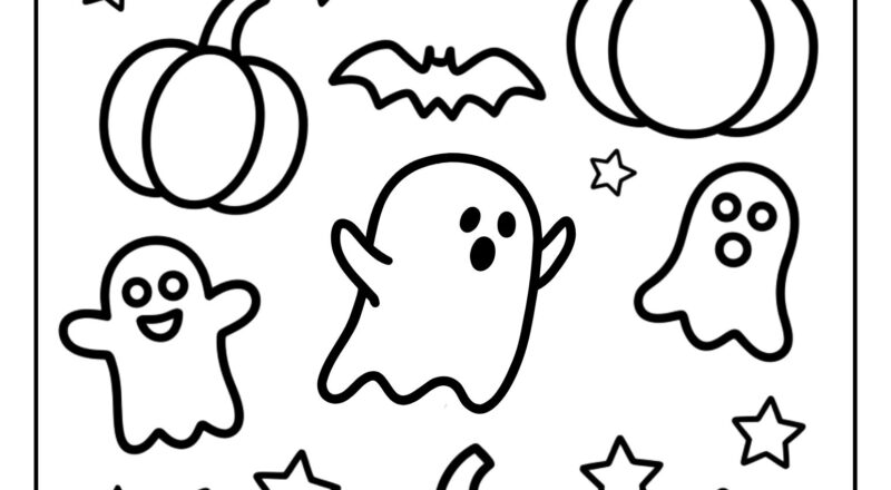 Halloween Coloring Pages For Preschoolers 4 Free Pages Easy Coloring Pages For Kids