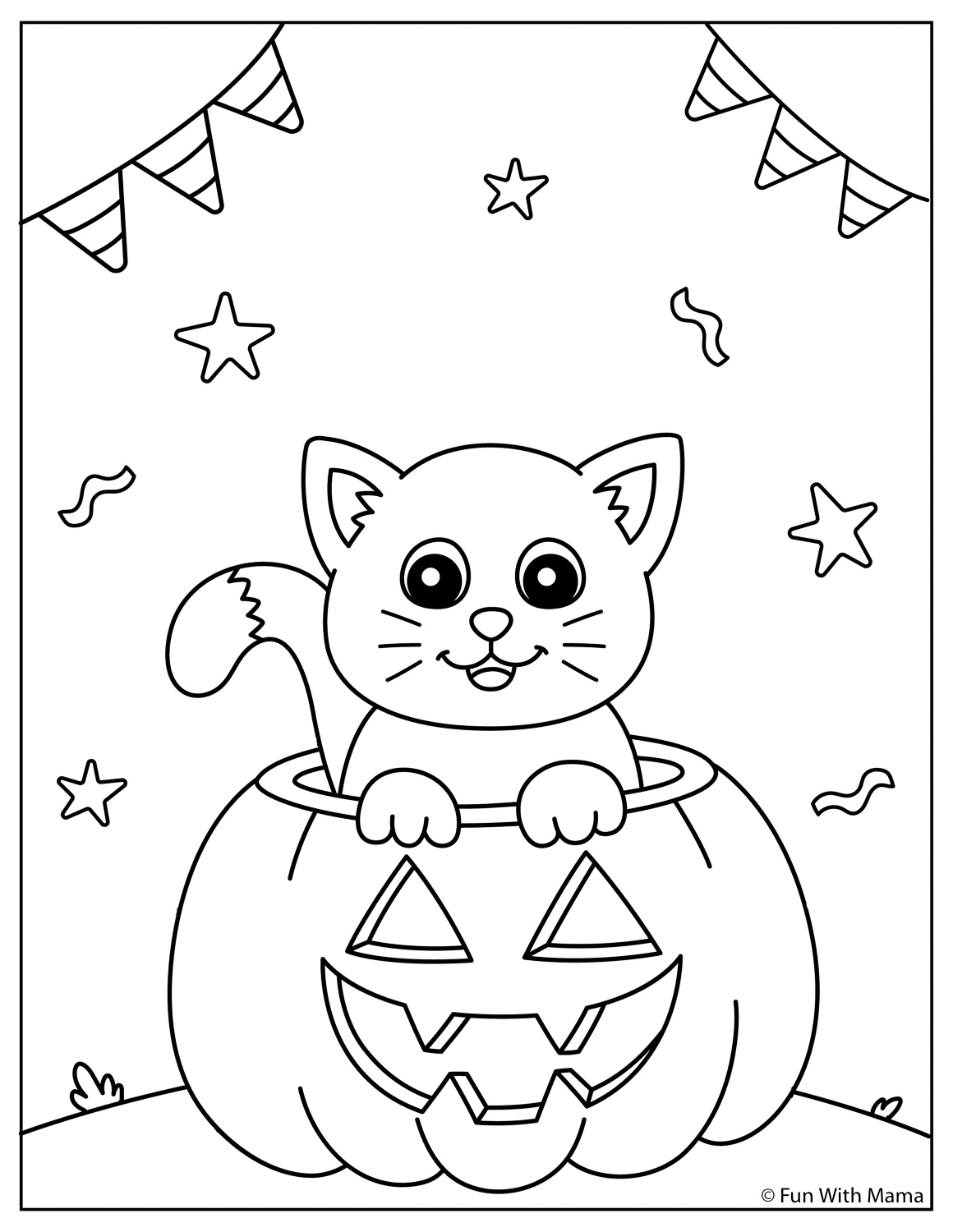halloween color pages