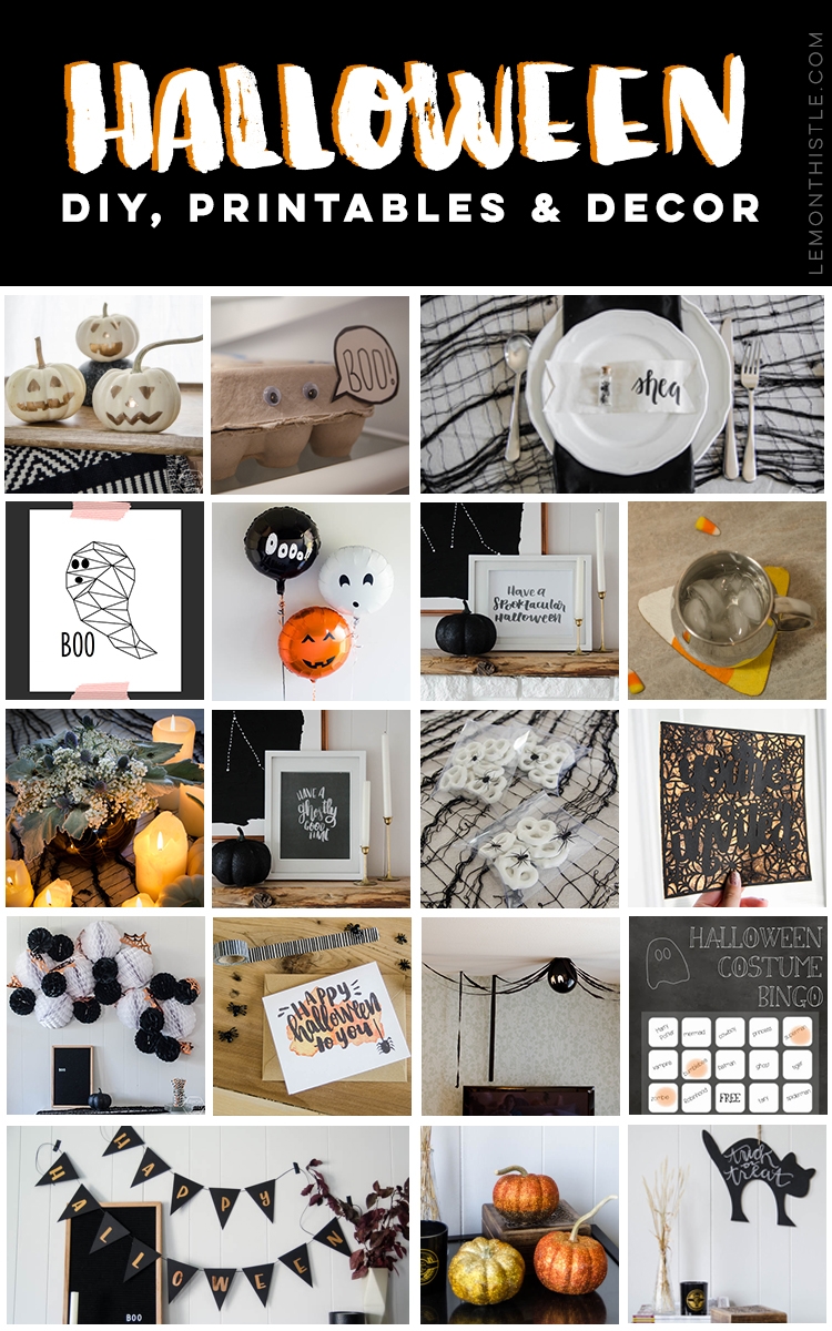 Halloween DIY Decor Printables Lemon Thistle Halloween DIY Decor Printables Lemon Thistle