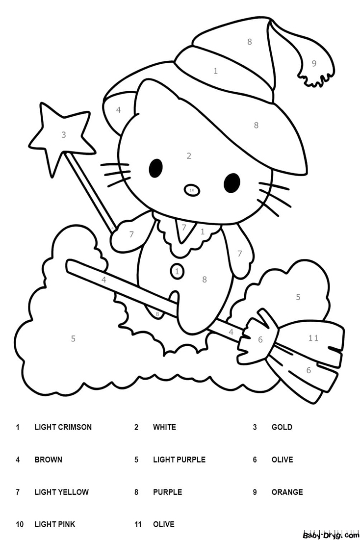 hello kitty halloween coloring pages