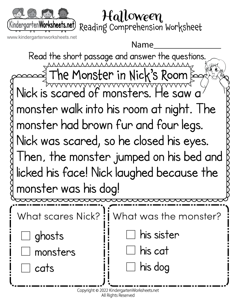 Halloween Reading Comprehension Worksheet Free Printable Digital PDF Halloween Reading Comprehension Worksheet Free Printable Digital PDF